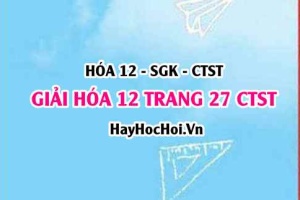 Giải Hóa 12 trang 27 Chân trời sáng tạo SGK